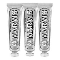 MARVIS Whitening Mint Toothpaste, Refreshing Mint Flavor, Oral Care, Made in Italy, Set of 3