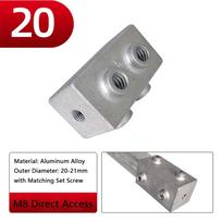 20x20mm kvadratinis vamzdis 30mmx30mm 25x25mm trišakis kvadratinis fiksuotas vamzdžio spaustukas jungties priedai laikymo lentyna