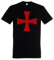 Templar Cross I Herren T-Shirt Rotes Templer Orden Kreuz Templerorden Ordo XS red
