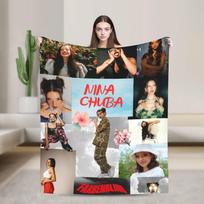 Nina Chuba Turo Antklodė Super Minkšta Pūkuota Pliušinė Lovatiesė Dekoruoti Namus Stovyklavimui Flanelinė Lovatiesė Lovos Uždangalas 150x180cm black