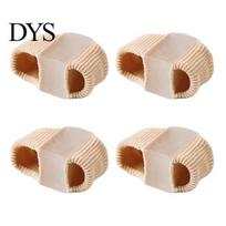 Big Toe Spacer Hammer Straightener Anti-Slip Double Ring Separator for Overlapping Toes & Valgus Struts Hallux Relieve Foot Pain Orthopedic L 4pcs beige