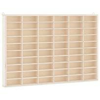 Wooden Collector s Display Cabinet with 60 Compartments 60 x 4.5 x 40.5 cm