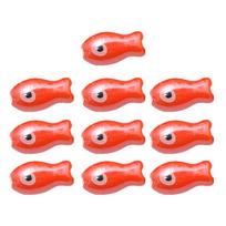 10Pcs Vibrant Handpainted Ceramic Fish Charm Spacer Beads Unique DIY Craft Charm For Bracelets Necklaces Keychains 9 red