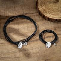 European & American Double-Layer Velvet Alloy Choker Necklace beige