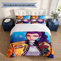 rumi 3‑Piece Bedding Set Soft Microfiber Duvet Cover Pillowcases Comfortable Bed Linen for Bedroom Decoration 140cmx210cm