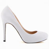 Nauji Moteriški Seksualūs Stiletai Su Kulniuku 11cm Apvalus Pirštas Velvetiniai Aukštakulniai Seklūs Elegantiški Moteriški Biuro vakarėlio Vestuvių Batai 39 white