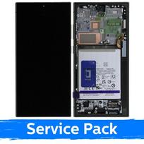 Ekranas skirtas Samsung S928 S24 Ultra su rėmeliu / Titanium Black / (Service Pack) +INCLUDING BATTERY