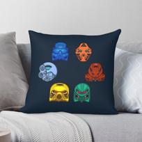 Bionicle Collection Matoran Square Pillowcase Polyester Linen Velvet Pattern Zip Decor Pillow Case Home Cushion Case 30X30CM black