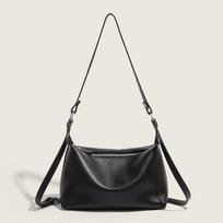 Ielgy PU Soft Leather Commuter Shoulder Tote Bag Solid Color Large Capacity Cross-body Female Bag juoda