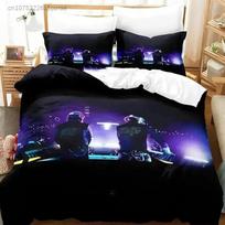 Top Daft Punk Bedding Set Duvet Cover Bed Set Quilt Cover Pillowcase Comforter For King Queen Size Boys Adult Bedding Set EU Single 135*200cm/53x79in 3pcs