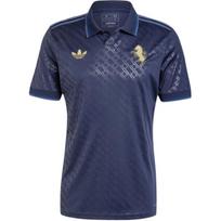 Adidas Originals SS24 24/25 Trečiasis marškinėlis Juventus serija Laisvalaikio sportinis raidės trumpomis rankovėmis futbolo marškinėlis vyrams viršutiniai drabužiai Legendinis-Raudonas IY5244 M blue