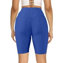 Women's Sexy Capris, Yoga, Fitness, Peaches,Buttocks, Bubble Sports Leggings With Pockets L mėlyna