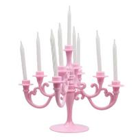 Europos retro žvakidės gimtadienio torto žvakių dekoravimas Candlestick white