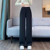 Big Yardage Suit Trousers Spring and Autumn High-Waisted Draped Feeling Wide-Legged Trousers Summer Thin Section Casual Narrow Straight Pants 3XL