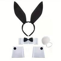 Cross-Border Bunny Ear Headband for Women - Easter & Halloween Party Accessory white