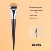 Tongue-Shaped Flat Head Foundation & Mask Brush - Soft Makeup Tool OPP Packaging beige