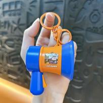 Mini Capybara Speaker Keychain: Cartoon Decompression Toy & Schoolbag Pendant blue