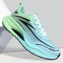 Men's shoes new mesh breathable sports shoes ultra-light soft sole thick sole fashion gradual change color running shoes casual men's shoes 44 gray