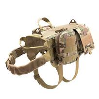 Cross-border Tactical Dog Vest - Impact-resistant Dog Clothes Set with Accessory Pouch and Chest Harness Large