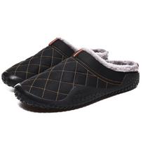 Big Size 39-48 Lazy Cotton Slippers Men Winter Outdoor Men Shoes WaterProof Cold-Proof Casual Shoes Men Plush Warm Man Footwear 11 black