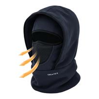 Casual Waterproof Polar Fleece Balaclava Hat Cycling Skiing for Cold Weather Hooded Neck Warmer Thermal Face Cover for Women Men