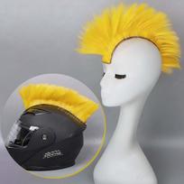 Sintetinės spalvos skiauterės mohawk perukas vyrams, moterims, vaikams Madingas šventinis keistas perukas Cosplay, Helovino vakarėliui, Crazy Hair Day yellow
