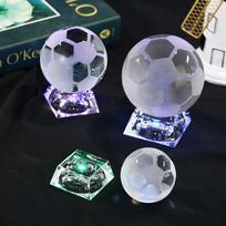 Kristalinis Futbolo Šviečiantis Rutulys: Namų dekoravimo ornamentas ir mažas dovanėlė Size 60 gray