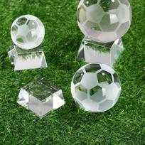 Kristalinis Futbolo Šviečiantis Rutulys: Namų dekoravimo ornamentas ir mažas dovanėlė Size 80 gray