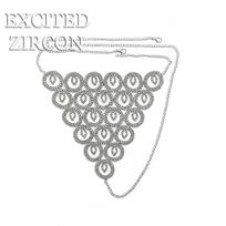 Cross-Border New Body Chains Set Nightclub Rhinestone Bra Panties Clothing Sexy Underwear Jewelry Chain silver plated gray