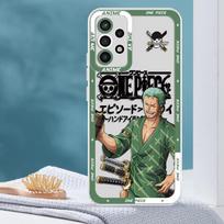 Clear Phone Cover Case for Samsung Galaxy A55 A23 A33 A14 A56 A34 A35 A25 A26 A24 A15 A73 A54 A36 A13 Anime One Piece Luffy Zoro Galaxy A53 5G gray