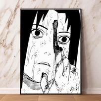 Drobės spausdinimas NARUTO Uchiha Sasuke Modulinis paveikslas Vaikų miegamojo dekoravimo paveikslas 30cm×40cm NoFrame