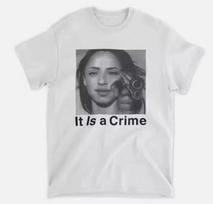 Sade Henryjawnson Tai nusikaltimas Grafinis marškinėlis Medvilninis Vyriškas Moteriškas T-shirt Streetwear 110 gray