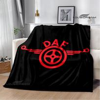D-DAF truck Retro printed blankets picnic blanket Warm Flannel blankets Soft and comfortable blanket bed linings Birthday Gift 75x90cm gray