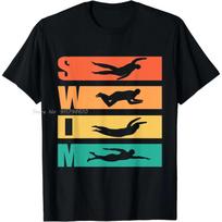 Juokinga dovana Plaukimas Retro Vintage Plaukimas Plaukikams Per dideli marškinėliai Madingi medvilniniai marškinėliai Vyriški drabužiai Unisex Viršutiniai drabužiai Marškinėliai XXXXXL
