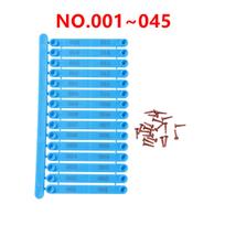 Chicken Wings Identification Ring Bird Quail Pigeon Duck Goose Chicken Wings Identifier Poultry Farm Chick Wings Ring NO.001~045 mėlyna