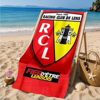 Racing Club De Lens Crest Paplūdimio rankšluostis, Greitai džiūstantis, Lengvai prižiūrimas, Tinka tiek sportui, tiek paplūdimio atostogoms, Sporto būtinybė 70cmx140cm(27x55inch)