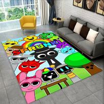 Music Sprunki Incredibox Game Non-Slip Area Rug for Living Room,Bedroom,Playroom,Soft Carpet Floor Mat Home Decor Rug Kids Room 40x60cm