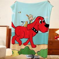 Cartoon C-Clifford the Big R-Red D-Dog Throw Flannel Throw Blanket, Lightweight Cozy, Durable Washable cute Cool Size: 75*100cm, Weight: 280 GSM
