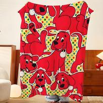 Cartoon C-Clifford the Big R-Red D-Dog Throw Flannel Throw Blanket, Lightweight Cozy, Durable Washable cute Cool Size: 75*100cm, Weight: 230 GSM yellow