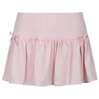 with Safty Pants Ultra Short Skirts Low Waist Sweet Bowknot Mini Skirt  School Girl M white