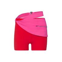 Nike X Jacquemus SS24 Solid Wrap-Around Waist Layered Casual Shorts Women Bottoms University-Red FJ3267-657 M pink
