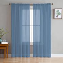 Geltonos vienspalvės namų tiulio užuolaidos miegamajam, svetainei. Spausdintos permatomos užuolaidos balkonui. Vasaros namų dekoras 135W x 114H(cm) gray