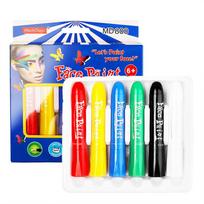 6-Color Fluorescent Water-Soluble Body Paint Crayons for Halloween and Clown Makeup blue