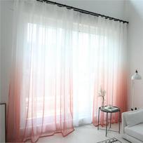 Šiuolaikinės gradiento spalvos langų tiulio užuolaidos svetainei miegamajame Organza Voile užuolaidos Viešbučio apdaila Mėlynos permatomos užuolaidos W100xL270CM(Rod Pocket)