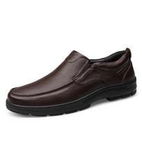 Newest High Quality Men'S Shoes 100% Genuine Leather Casual Shoes Men Luxury Dad Slip On Shoes Cow Leather Loafers Plus Size 36-46 43 black