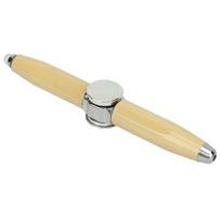 Fidget Pen Gyroscope Writing Portable Stress Relief Finger Spinning Ballpoint Pen with LED Light white