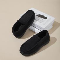 Vyriškos šlepetės Pūkuotos Šiltos Mokasinų šlepetės Su uždara galine dalimi Miegamojo šlepetės Neslystančios namų avalynė patalpų ir lauko Size 45-46EU/CN46-47 gray