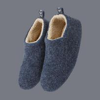 Šiltos, storesnės, neslystančios indoor avalynės maišeliai ir medvilninės šlepetės 42-43 gray