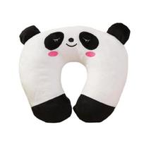 Compacts Portable Neck Support Pillow Cartoon Animal Pattern Headrest Cushion For Travel Student Professional Napping white