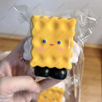 Cookie Squishy Biscuit Fidget Toys Cracker Anti Stress Toy ASMR Funny Toy ADHD Stress Relief Toys Toys For Girls Juguetes niños geltona